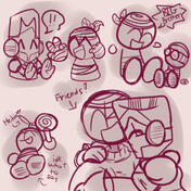 Skittle/Happy hank and pink knight